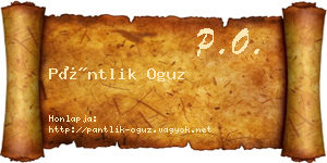 Pántlik Oguz névjegykártya